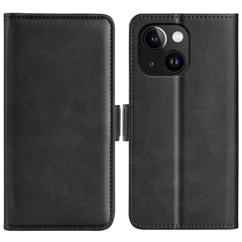 Dual-side Magnetic Buckle Horizontal Flip Leather Phone Case, For iPhone 15 Pro Max, For iPhone 15 Pro, For iPhone 15 Plus, For iPhone 15