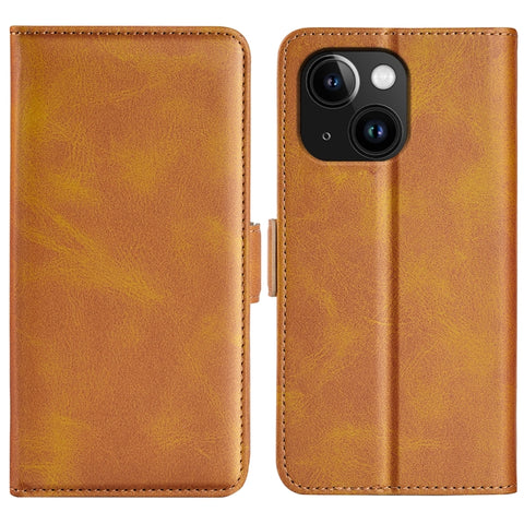 Dual-side Magnetic Buckle Horizontal Flip Leather Phone Case, For iPhone 15 Pro Max, For iPhone 15 Pro, For iPhone 15 Plus, For iPhone 15