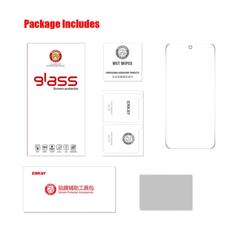 ENKAY 0.26mm 9H 2.5D High Aluminum-silicon Tempered Glass Film, For Samsung Galaxy A35, For Samsung Galaxy A55, For Samsung Galaxy M04, For Samsung Galaxy A25 5G, For Samsung Galaxy S23 FE 5G, For Samsung Galaxy M54 / F54, For Samsung Galaxy A15 4G / 5G