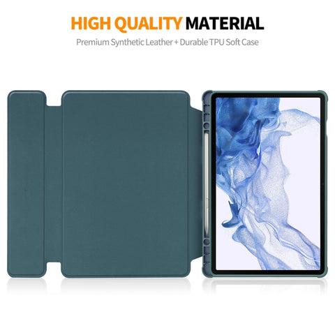 ENKAY 360 Degree Rotation Leather TPU Smart Case with Wireless Keyboard, For Samsung Galaxy Tab S9