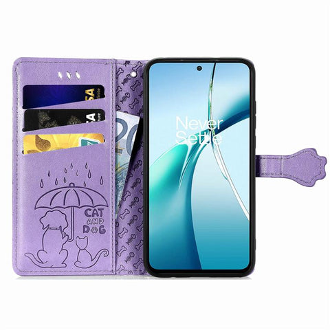 Cat and Dog Embossed Leather Phone Case, For Samsung Galaxy S26+ 5G, For Samsung Galaxy S26 Ultra 5G, For Samsung Galaxy S26 5G, For Samsung Galaxy S25 5G, For Samsung Galaxy S25+ 5G, For Samsung Galaxy S25 Ultra 5G