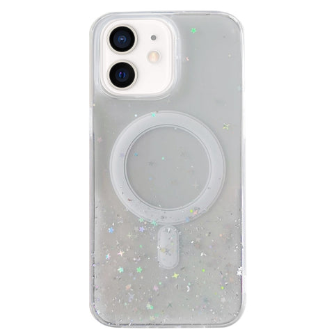 Glitter MagSafe Hybrid Clear TPU Phone Case, For iPhone 11 Pro Max, For iPhone 11, For iPhone 11 Pro
