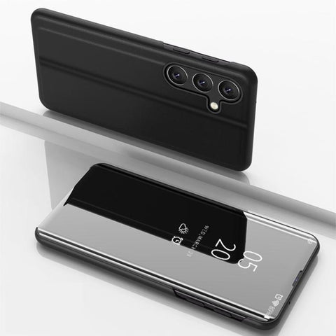 Plated Mirror Horizontal Flip Leather Phone Case with Holder, For Galaxy S26+ 5G, For Galaxy S26 Ultra 5G, For Galaxy S26 5G, For Galaxy A57 5G, For Galaxy A37 5G, For Galaxy A27 5G