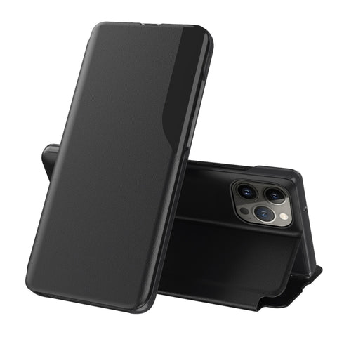 Side Display Flip Leather Phone Case, For iPhone 18 Pro / 17 Pro, For iPhone 18 Pro Max / 17 Pro Max, For iPhone 17e / 16e, For iPhone 17, For iPhone Air, For iPhone 16 Pro Max, For iPhone 16 Pro, For iPhone 16 Plus