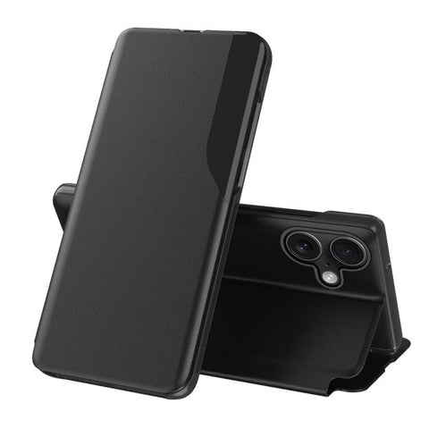 Side Display Flip Leather Phone Case, For iPhone 18 Pro / 17 Pro, For iPhone 18 Pro Max / 17 Pro Max, For iPhone 17e / 16e, For iPhone 17, For iPhone Air, For iPhone 16 Pro Max, For iPhone 16 Pro, For iPhone 16 Plus