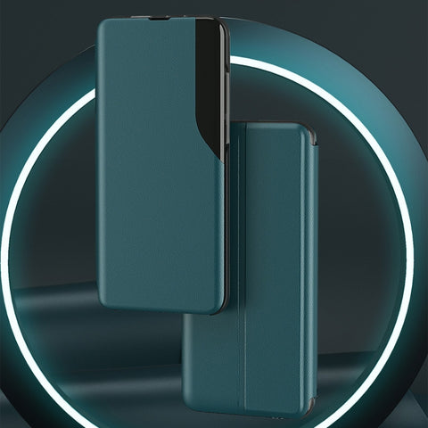 Side Display Flip Leather Phone Case, For iPhone 18 Pro / 17 Pro, For iPhone 18 Pro Max / 17 Pro Max, For iPhone 17e / 16e, For iPhone 17, For iPhone Air, For iPhone 16 Pro Max, For iPhone 16 Pro, For iPhone 16 Plus