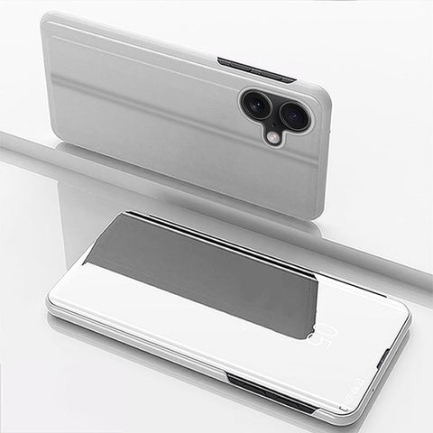 Plated Mirror Horizontal Flip Leather Phone Case with Holder, For iPhone 18 Pro / 17 Pro, For iPhone 18 Pro Max / 17 Pro Max, For iPhone 17e / 16e, For iPhone 17, For iPhone Air, For iPhone 16 Pro Max