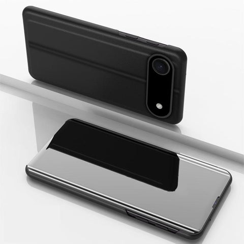 Plated Mirror Horizontal Flip Leather Phone Case with Holder, For iPhone 18 Pro / 17 Pro, For iPhone 18 Pro Max / 17 Pro Max, For iPhone 17e / 16e, For iPhone 17, For iPhone Air, For iPhone 16 Pro Max