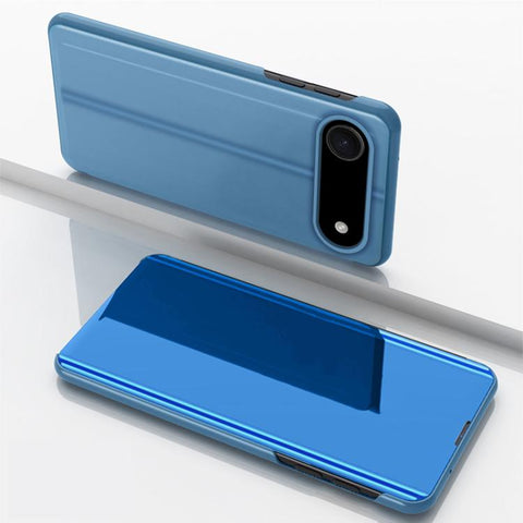 Plated Mirror Horizontal Flip Leather Phone Case with Holder, For iPhone 18 Pro / 17 Pro, For iPhone 18 Pro Max / 17 Pro Max, For iPhone 17e / 16e, For iPhone 17, For iPhone Air, For iPhone 16 Pro Max