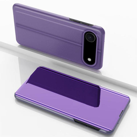 Plated Mirror Horizontal Flip Leather Phone Case with Holder, For iPhone 18 Pro / 17 Pro, For iPhone 18 Pro Max / 17 Pro Max, For iPhone 17e / 16e, For iPhone 17, For iPhone Air, For iPhone 16 Pro Max
