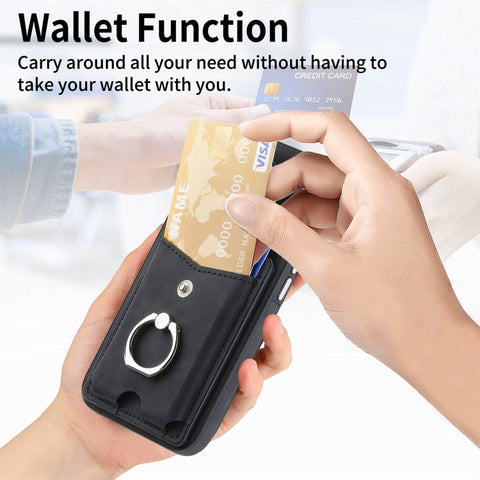 Electroplating Skin-feel Leather Ring Card Wallet Phone Case, For iPhone 15 Pro Max, For  iPhone 15 Plus, For iPhone 15 Pro, For  iPhone 15, For iPhone 14 Pro, For  iPhone 14 Pro Max