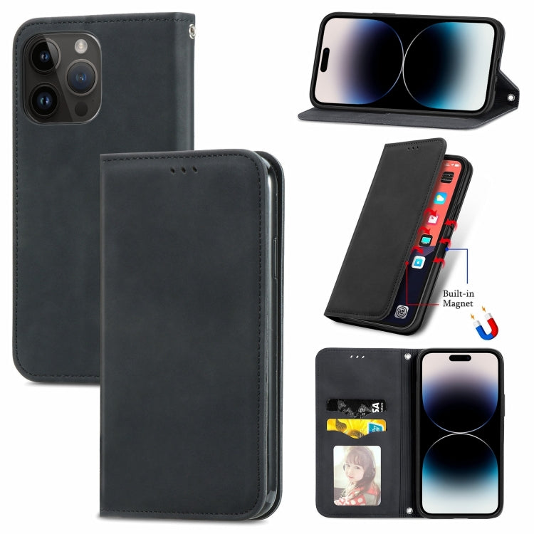 Retro Skin Feel Magnetic Leather Phone Case, For iPhone 15 Pro, For  iPhone 15 Plus, For iPhone 15, For  iPhone 14 Plus, For iPhone 14, For iPhone 14 Pro, For iPhone 14 Pro Max