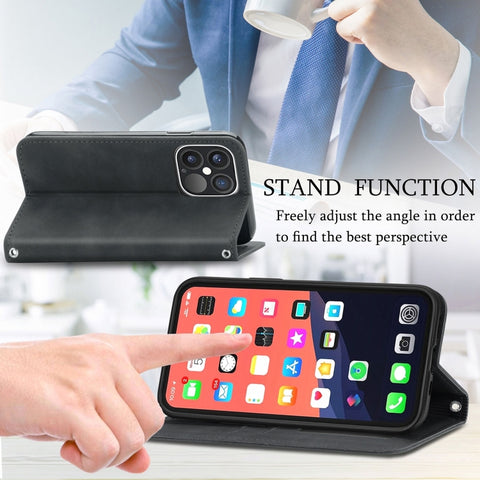 Retro Skin Feel Magnetic Leather Phone Case, For iPhone 15 Pro, For  iPhone 15 Plus, For iPhone 15, For  iPhone 14 Plus, For iPhone 14, For iPhone 14 Pro, For iPhone 14 Pro Max