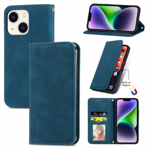 Retro Skin Feel Magnetic Leather Phone Case, For iPhone 15 Pro, For  iPhone 15 Plus, For iPhone 15, For  iPhone 14 Plus, For iPhone 14, For iPhone 14 Pro, For iPhone 14 Pro Max