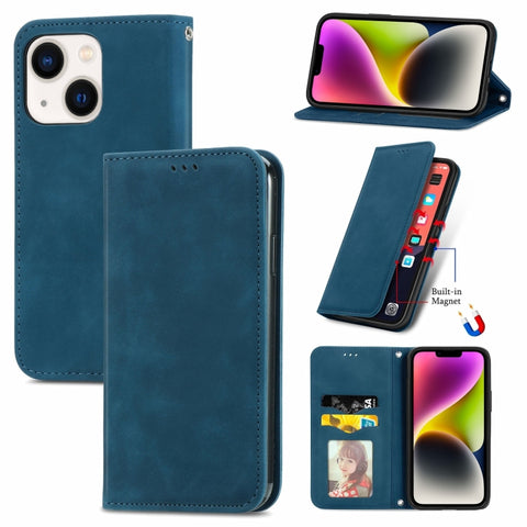 Retro Skin Feel Magnetic Leather Phone Case, For iPhone 15 Pro, For  iPhone 15 Plus, For iPhone 15, For  iPhone 14 Plus, For iPhone 14, For iPhone 14 Pro, For iPhone 14 Pro Max