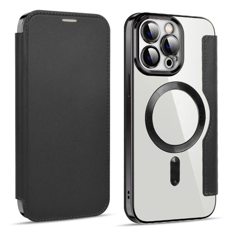 Shield MagSafe RFID Anti-theft Leather Phone Case, For iPhone 15 Pro, For iPhone 15 Plus, For iPhone 15, For iPhone 17e / 16e