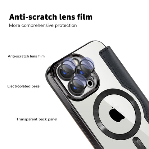 Shield MagSafe RFID Anti-theft Leather Phone Case, For iPhone 15 Pro, For iPhone 15 Plus, For iPhone 15, For iPhone 17e / 16e