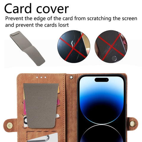 Geometric Zipper Wallet Side Buckle Leather Phone Case with Crossbody Lanyard, For  iPhone 15 Pro Max, For iPhone 15 Pro, For iPhone 15 Plus, For iPhone 15, For iPhone 14 Plus, For iPhone 14, For iPhone 14 Pro, For iPhone 14 Pro Max