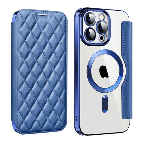 Shield Magsafe RFID Anti-theft Rhombus Leather Phone Case, For iPhone 16 Pro Max, For iPhone 16 Pro, For iPhone 16 Plus, For iPhone 16, For iPhone 15 Pro Max, For iPhone 15 Pro