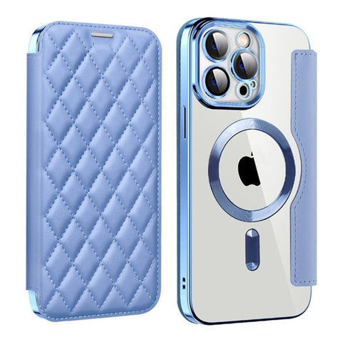 Shield Magsafe RFID Anti-theft Rhombus Leather Phone Case, For iPhone 16 Pro Max, For iPhone 16 Pro, For iPhone 16 Plus, For iPhone 16, For iPhone 15 Pro Max, For iPhone 15 Pro