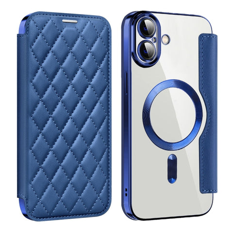 Shield Magsafe RFID Anti-theft Rhombus Leather Phone Case, For iPhone 16 Pro Max, For iPhone 16 Pro, For iPhone 16 Plus, For iPhone 16, For iPhone 15 Pro Max, For iPhone 15 Pro