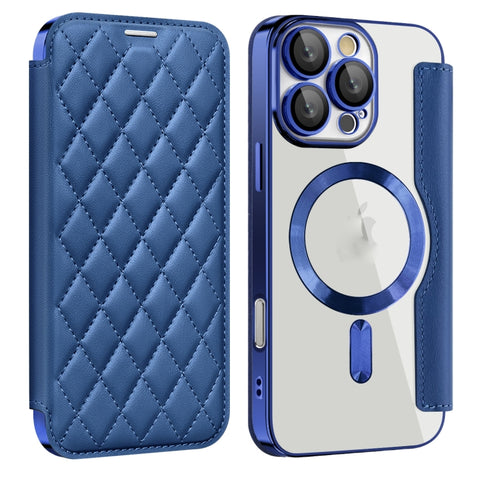 Shield Magsafe RFID Anti-theft Rhombus Leather Phone Case, For iPhone 16 Pro Max, For iPhone 16 Pro, For iPhone 16 Plus, For iPhone 16, For iPhone 15 Pro Max, For iPhone 15 Pro