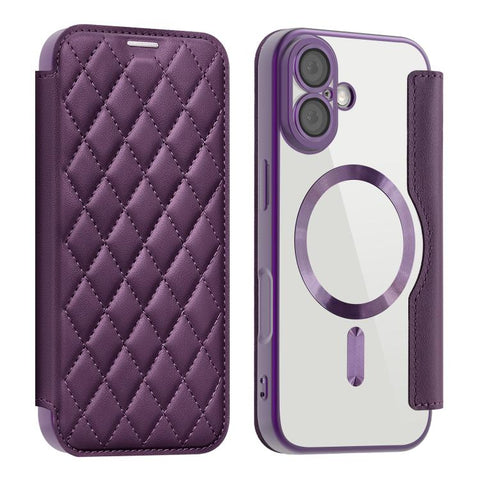 Shield Magsafe RFID Anti-theft Rhombus Leather Phone Case, For iPhone 18 Pro, For iPhone 18 Pro Max, For iPhone 17 Pro Max, For iPhone 17 Pro, For iPhone 17, For iPhone Air