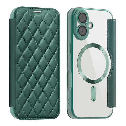 Shield Magsafe RFID Anti-theft Rhombus Leather Phone Case, For iPhone 18 Pro, For iPhone 18 Pro Max, For iPhone 17 Pro Max, For iPhone 17 Pro, For iPhone 17, For iPhone Air