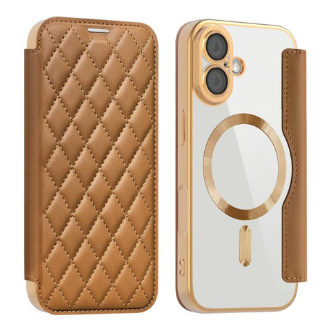Shield Magsafe RFID Anti-theft Rhombus Leather Phone Case, For iPhone 18 Pro, For iPhone 18 Pro Max, For iPhone 17 Pro Max, For iPhone 17 Pro, For iPhone 17, For iPhone Air