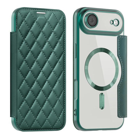 Shield Magsafe RFID Anti-theft Rhombus Leather Phone Case, For iPhone 18 Pro, For iPhone 18 Pro Max, For iPhone 17 Pro Max, For iPhone 17 Pro, For iPhone 17, For iPhone Air