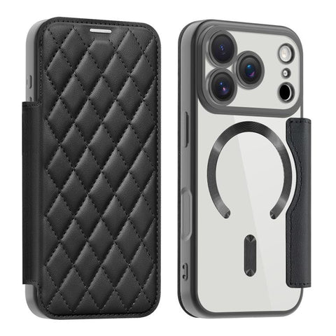 Shield Magsafe RFID Anti-theft Rhombus Leather Phone Case, For iPhone 18 Pro, For iPhone 18 Pro Max, For iPhone 17 Pro Max, For iPhone 17 Pro, For iPhone 17, For iPhone Air