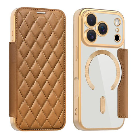 Shield Magsafe RFID Anti-theft Rhombus Leather Phone Case, For iPhone 18 Pro, For iPhone 18 Pro Max, For iPhone 17 Pro Max, For iPhone 17 Pro, For iPhone 17, For iPhone Air