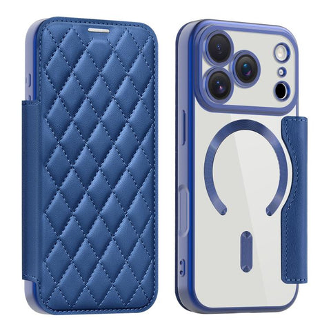 Shield Magsafe RFID Anti-theft Rhombus Leather Phone Case, For iPhone 18 Pro, For iPhone 18 Pro Max, For iPhone 17 Pro Max, For iPhone 17 Pro, For iPhone 17, For iPhone Air