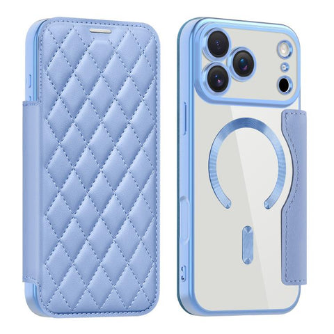 Shield Magsafe RFID Anti-theft Rhombus Leather Phone Case, For iPhone 18 Pro, For iPhone 18 Pro Max, For iPhone 17 Pro Max, For iPhone 17 Pro, For iPhone 17, For iPhone Air