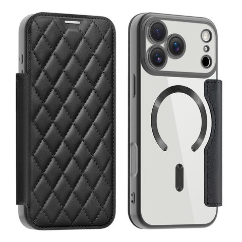Shield Magsafe RFID Anti-theft Rhombus Leather Phone Case, For iPhone 18 Pro, For iPhone 18 Pro Max, For iPhone 17 Pro Max, For iPhone 17 Pro, For iPhone 17, For iPhone Air