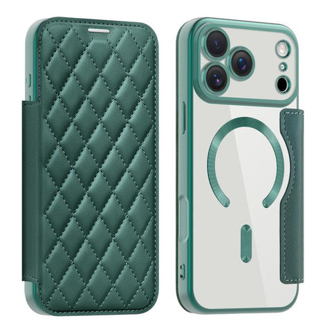 Shield Magsafe RFID Anti-theft Rhombus Leather Phone Case, For iPhone 18 Pro, For iPhone 18 Pro Max, For iPhone 17 Pro Max, For iPhone 17 Pro, For iPhone 17, For iPhone Air