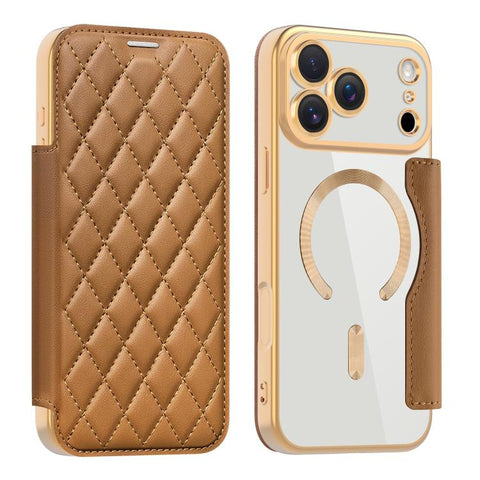 Shield Magsafe RFID Anti-theft Rhombus Leather Phone Case, For iPhone 18 Pro, For iPhone 18 Pro Max, For iPhone 17 Pro Max, For iPhone 17 Pro, For iPhone 17, For iPhone Air
