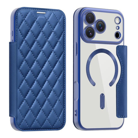 Shield Magsafe RFID Anti-theft Rhombus Leather Phone Case, For iPhone 18 Pro, For iPhone 18 Pro Max, For iPhone 17 Pro Max, For iPhone 17 Pro, For iPhone 17, For iPhone Air