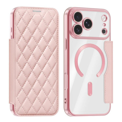 Shield Magsafe RFID Anti-theft Rhombus Leather Phone Case, For iPhone 18 Pro, For iPhone 18 Pro Max, For iPhone 17 Pro Max, For iPhone 17 Pro, For iPhone 17, For iPhone Air