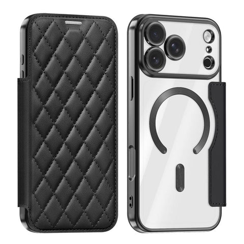 Shield Magsafe RFID Anti-theft Rhombus Leather Phone Case, For iPhone 18 Pro, For iPhone 18 Pro Max, For iPhone 17 Pro Max, For iPhone 17 Pro, For iPhone 17, For iPhone Air
