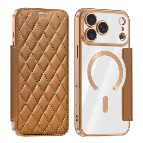Shield Magsafe RFID Anti-theft Rhombus Leather Phone Case, For iPhone 18 Pro, For iPhone 18 Pro Max, For iPhone 17 Pro Max, For iPhone 17 Pro, For iPhone 17, For iPhone Air