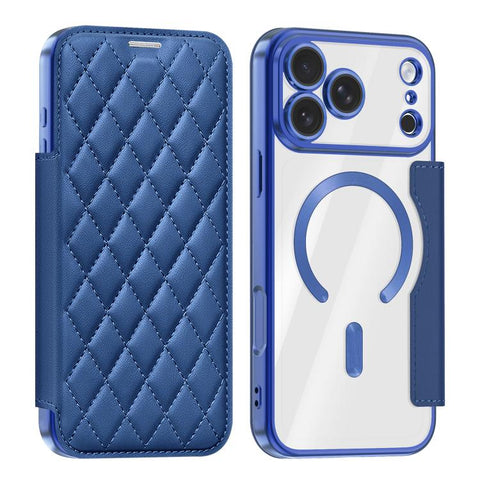 Shield Magsafe RFID Anti-theft Rhombus Leather Phone Case, For iPhone 18 Pro, For iPhone 18 Pro Max, For iPhone 17 Pro Max, For iPhone 17 Pro, For iPhone 17, For iPhone Air