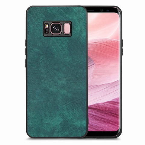 Vintage Leather PC Back Cover Phone Case, For Samsung Galaxy A30/A20, For Samsung Galaxy S8+