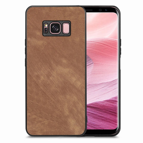 Vintage Leather PC Back Cover Phone Case, For Samsung Galaxy A30/A20, For Samsung Galaxy S8+