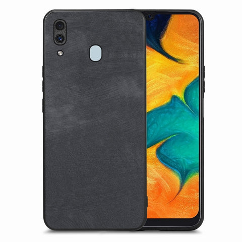 Vintage Leather PC Back Cover Phone Case, For Samsung Galaxy A30/A20, For Samsung Galaxy S8+