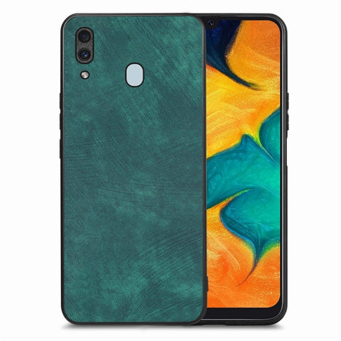 Vintage Leather PC Back Cover Phone Case, For Samsung Galaxy A30/A20, For Samsung Galaxy S8+