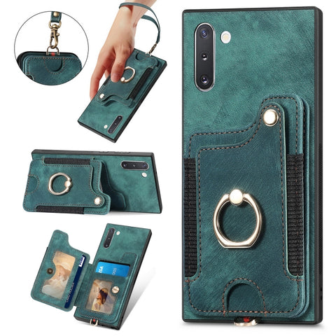 Retro Skin-feel Ring Multi-card Wallet Phone Case, For Samsung Galaxy S23 FE 5G, For Samsung Galaxy Note20  Ultra, For Samsung Galaxy Note20, For Samsung Galaxy Note10, For Samsung Galaxy Note10+