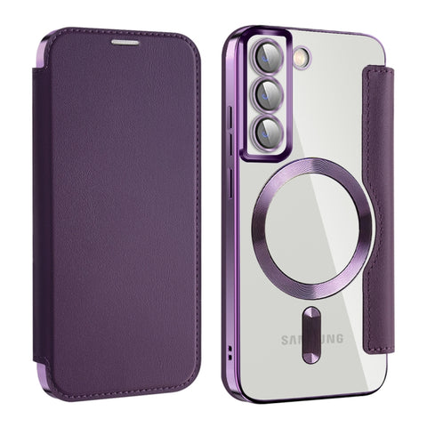 Shield MagSafe RFID Anti-theft Leather Phone Case, For Samsung Galaxy S22 5G