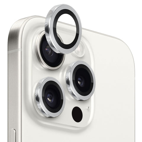 NORTHJO Camera Lens Protector Tempered Glass CD Vein Metal Ring Film, For iPhone 15 Pro / 15 Pro Max