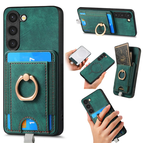 Retro Splitable Magnetic Card Bag Leather Phone Case, For Samsung Galaxy A22 4G, For Samsung Galaxy A22 5G, For Samsung Galaxy S21 FE 5G, For Samsung Galaxy A32 4G, For Samsung Galaxy A72 5G, For Samsung Galaxy A32 5G, For Samsung Galaxy S21 5G        ...